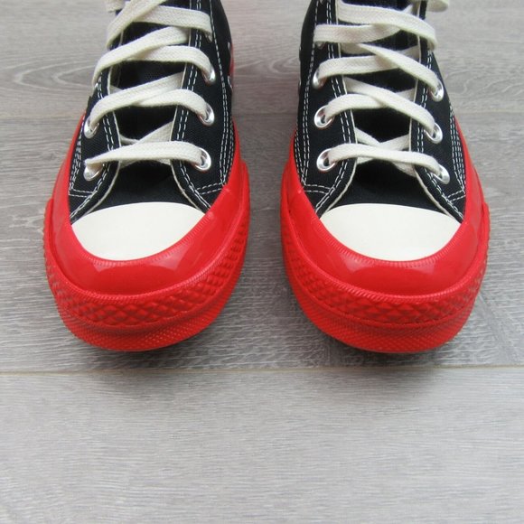 Converse x Chuck 70 HI Comme des Garcons CDG PLAY Sneakers Mens 5 / Womens 7 NEW - Picture 5 of 14